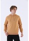 Maraton Sportswear Regular Erkek Kapşonlu Uzun Kol Basic Koyu Bej Sweatshirt 21219-koyu Bej