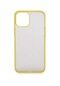 Kilifone - İphone Uyumlu İphone 12 Mini - Kılıf Arkası Buzlu İnce Mess Kapak - Sarı