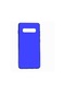 Noktaks - Samsung Galaxy Uyumlu S10 Plus - Kılıf Mat Renkli Esnek Premier Silikon Kapak - Saks Mavi