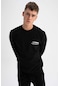 Defacto Slim Fit Bisiklet Yaka Sweatshirt Z3242AZ23SPBK81