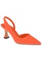 Pullman Saten Kadın Topuklu Ayakkabı Pl-3100 Oranj-oranj