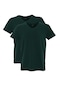 Adam Boxes V Yaka T-shirt N-simplo 2'li Paket - Koyu Yeşil-koyu Yeşil