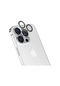 Mutcase - İphone Uyumlu İphone 15 Pro Max - Kamera Lens Koruyucu Parmak İzi Bırakmayan Anti-reflective Cl-15 - Gümüş
