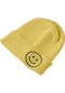 Yyu-aka Sarı İşlemeli Ebeveyn-çocuk Örme Şapka