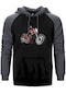 Chopper Cruiser Gri Renk Reglan Kol Kapşonlu Sweatshirt