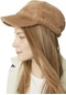 Kadın Camel Siperli Peluş Şapka-24005 - Std