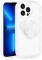 iPhone Uyumlu 12 Pro Kılıf Kamera Korumalı Pop Soketli Renkli Lopard Ofro Kapak - Beyaz