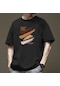 Yarım Kol Pamuklu Tok Kumaş Moda Ve Şık Erkek Yazlık Tshirt Siyah