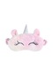 Açık Pembe Moda 3d Unicorn Uyku Göz Maskesi Sevimli Karikatür Kademeli Değişim Peluş Seyahat Siperliği Kapak