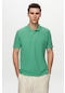 D's Damat 6Hc14Ort51000 Regular Fit Pike Dokulu Pamuk Polo Yaka Erkek T-Shirt Mint Yeşili