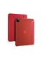 Kilifolsun iPad Uyumlu Pro 11 2020 2.nesil Kalem Bölmeli Stand Olabilen Origami Tri Folding Kılıf Kırmızı