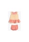 Koton Elbise Kolsuz Fırfırlı Uyumlu Şort Detaylı 2'li Pamuklu Pembe Desenli 3smg80129aw 3SMG80129AW2D9