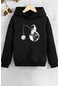 Çocuk Uzay Temalı Baskılı Sweatshirt Siyah