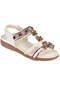 Pullman Taşlı Comfort Kadın Sandalet Gj-15083 Beyaz-beyaz