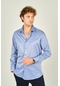 Figs Erkek Slim Fit Uzun Kollu Pamuklu Parlak Kumaş Gömlek 0013 Koyu Mavi Koyu Mavi