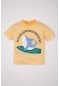 Defacto Erkek Bebek Köpek Balığı Baskılı Kısa Kollu Tişört C9363a524smog305