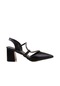 M2s Siyah Cilt Kaplama Ökçe S Taşlı Klasik Ayakkabı Siyah