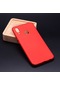 Mutcase - Huawei Uyumlu P20 Lite - Kılıf Mat Renkli Esnek Premier Silikon Kapak - Kırmızı