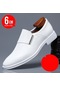 Ikkb Sonbahar Yeni İş Rahat Moda Çok Yönlü Erkek Klasik Ayakkabı Beyaz İç Yükseklik Topuk
