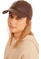 Kadın Kahve Deri Kep Şapka-24009 - Std