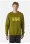 Helly Hansen Hh Logo Crew Erkek Yeşil Bisiklet Yaka Tişört 34000-461 Yeşil