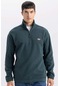 DeFacto Relax Fit Dik Yaka Fermuarlı Polar Sweatshirt D2348AX24AUGN536