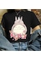 Harajuku Kawaii T Shirt Kadın Ullzang Tshirt Komik Karikatür T-shirt Sevimli Anime Üst Tee Unisex T-shirt Gri