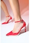 Luvishoes Boleyn Kırmızı Rugan Sivri Burun Kadın Yüksek Topuklu Ayakkabı