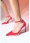 Boleyn Kırmızı Rugan Sivri Burun Kadın Yüksek Topuklu Ayakkabı