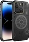Kilifone - İphone Uyumlu İphone 14 Pro Max - Kılıf Kablosuz Şarj Destekli Desenli Hot Magsafe Kapak - Siyah