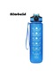 1 Adet 1000 Ml Büyük Kapasiteli Degrade Su Şişesi, Samanlı Su Şişesi 1 Litre Blue 900-1000ml Blue