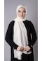 Ekru Pratik Hazır Geçmeli Şal Şifon Kumaş Hijab Bone 3009 27