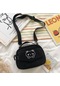 Siyah Omuz Üzerinde Ayı Desen Düz Renk Kanvas Çanta Cep Telefonu Çantası Kadın Çanta Messenger Çanta