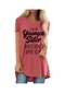 Kadın Seyahat Parti Unisex Kısa Kollu T-shirt Kırmızı
