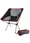 Xiaoqityh- Katlanır Kamp Sandalyesi, Dış Mekan Katlanır Plaj Sandalyesi, Portatif Ay Sandalyesi, Havacılık Alüminyum Tüplü Balıkçı Sandalyesi - Açık Kırmızı