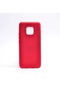 Noktaks - Huawei Uyumlu Huawei Mate 20 Pro - Kılıf Mat Renkli Esnek Premier Silikon Kapak - Kırmızı