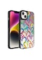 Ekılıf - İphone 14 Uyumlu Kılıf Aynalı Desenli Kamera Korumalı Parlak Mirror Kapak - Kalp