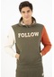 Maraton Sportswear Oversize Erkek Kapşonlu Uzun Kol Haki Sweatshirt 21367-haki