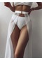 İkkb İnce Yırtmaçlı Sea Spa Plaj Eteği Kadın Plaj Eteği - Beyaz