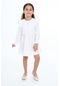 Dantel Yelekli Model Keten Elbise 10010 Beyaz