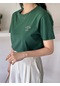 Unisex Sunshine Smiling Baskılı Tasarım Tshirt Yeşil