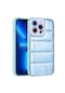 Noktaks - İphone Uyumlu İphone 12 Pro Max - Kılıf Kamera Korumalı Renkli Parlak Seksek Kapak - Mavi