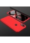 Noktaks - Huawei Uyumlu Huawei P20 Lite - Kılıf 3 Parçalı Parmak İzi Yapmayan Sert Ays Kapak - Kırmızı