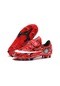 Snapbuy Xinghe Shop Çocuk Genç Velcro Futbol Antrenman Uzun Krampon Çim Ayakkabı Kırmızı