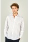 Figs Erkek Slim Fit Uzun Kollu Pamuklu Parlak Kumaş Gömlek 0013 Beyaz Beyaz
