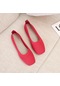 Kırmızı Örme Lazy Slip-on Düz Bere Günlük Ayakkabı Kırmızı
