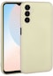 Kilifone - Samsung Uyumlu Galaxy A24 - Kılıf Mat Renkli Esnek Premier Silikon Kapak - Gold