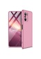 Noktaks - Xiaomi Redmi K40 Uyumlu - Kılıf Parmak İzi Yapmayan 3 Parça Ays Kapak - Rose Gold