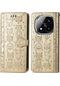 İçin Xiaomi Redmi Note 14 Pro 5g/ Poco X7 5g Kılıf Deri Cüzdan Çevirme Telefon Kapağı Sevimli Kedi Köpek Desen - Altın Altın