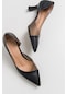 Luvishoes 353 Siyah Cilt Topuklu Kadın Ayakkabı
